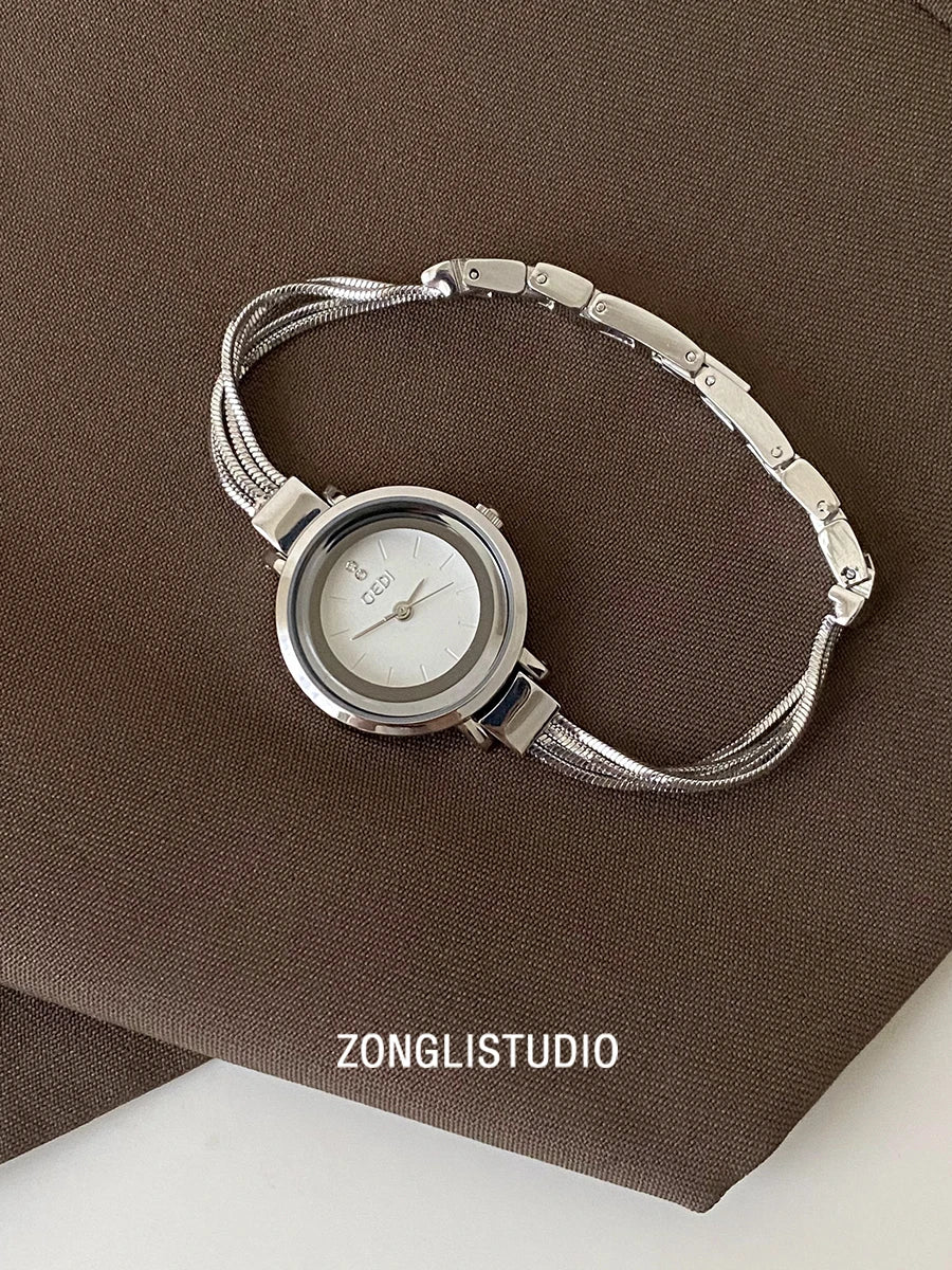 New Exquisite Round Dial Women'S Watch, Elegant And Simple Quartz Wristwatch, Suitable For Women To Wear And As A Gift.