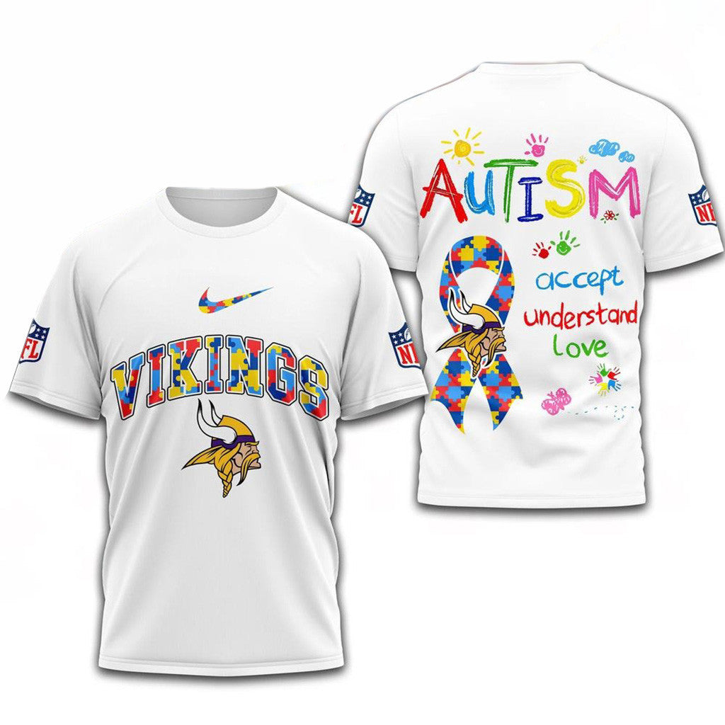 NFL Minnesota Vikings Autism Awareness Accept Understand Love Shirt Minnesota Vikings Merch